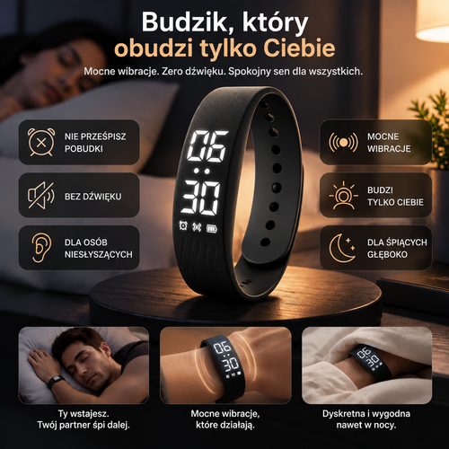 Obudzik — wibracyjna opaska budząca. Koniec z zaspaniem