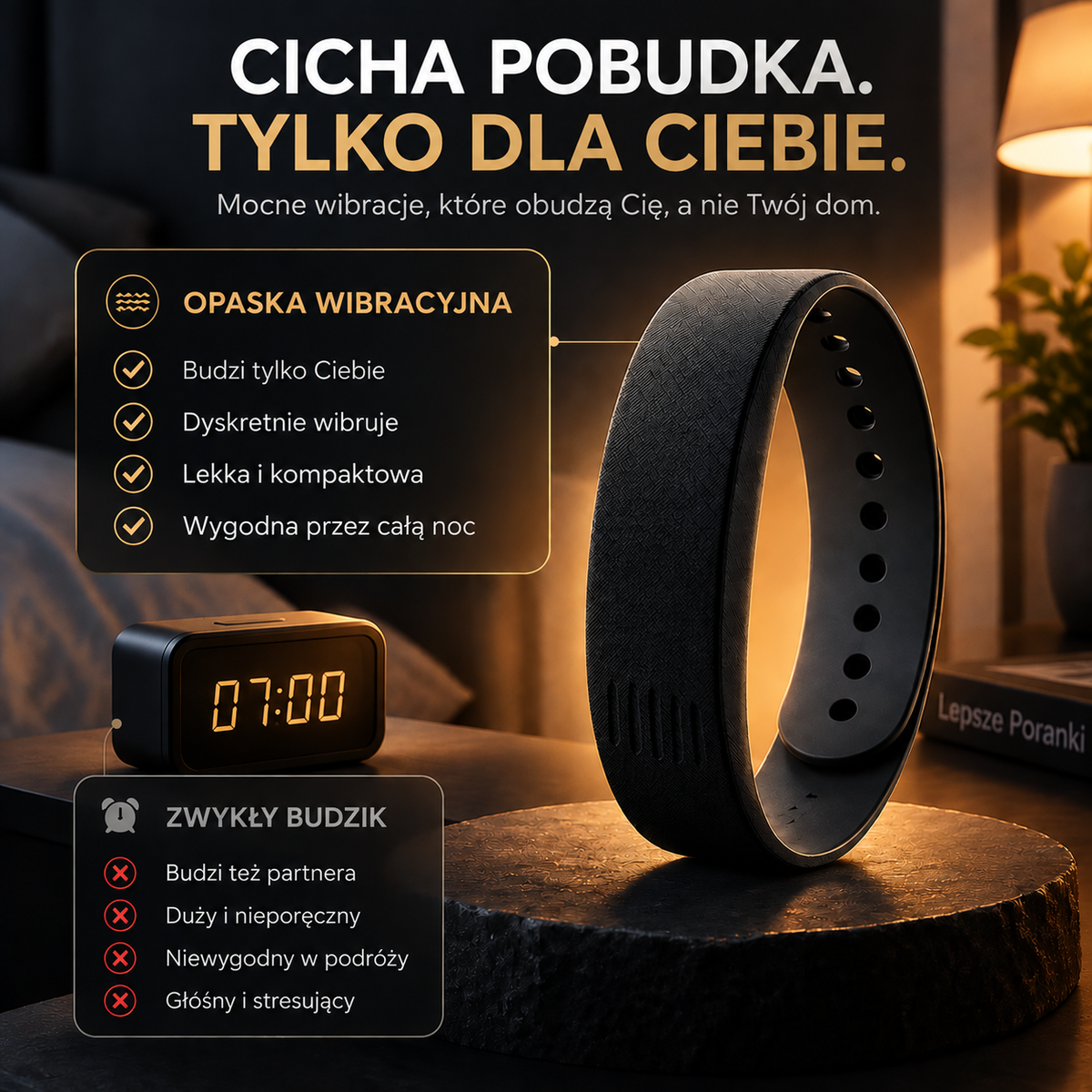 Obudzik — wibracyjna opaska budząca. Koniec z zaspaniem